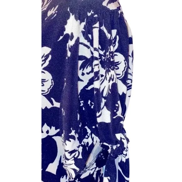 Apt. 9 Brand Ladies Retro Wrap Dress, Black and White Floral Design in Size XL - Picture 4 of 7